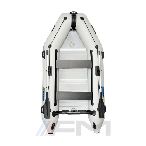 OMEGA - Надуваема моторна лодка с алуминиев под и надуваем кил 300 K ALF RT PT - светло сива
